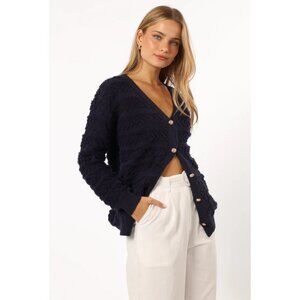 Petal & Pup Zalina Knit Cardigan in Navy